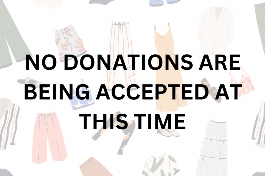 Spring Cleaning! No donations of clothes or household items are being accepted at this time. Banner Image